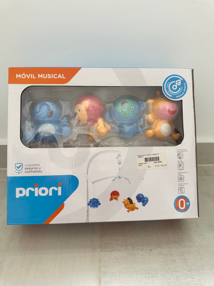 Móvil Musical Para Cuna Bebé Priori Con Animales